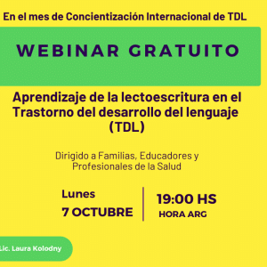 WEBINAR GRATUITO: Aprendizaje de la lectoescritura en TDL