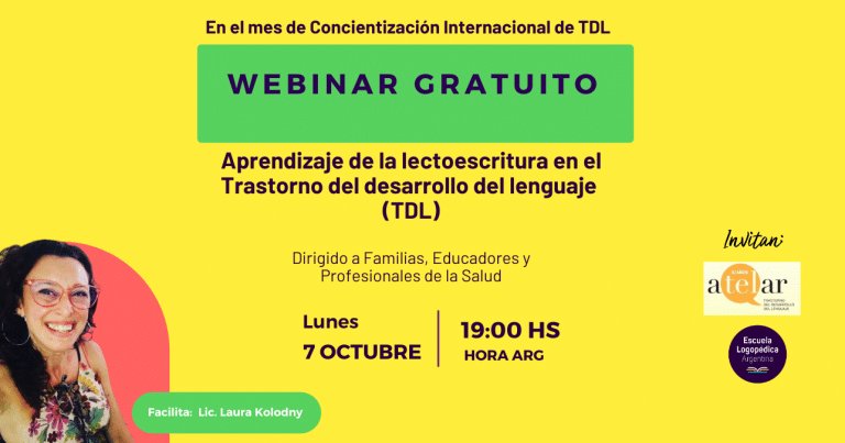 WEBINAR GRATUITO: Aprendizaje de la lectoescritura en TDL