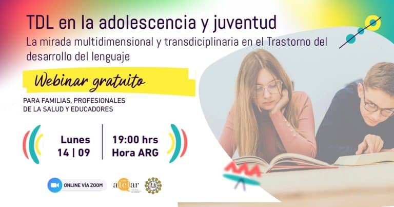 WEBINAR GRATUITO: TDL en ADOLESCENCIA Y JUVENTUD