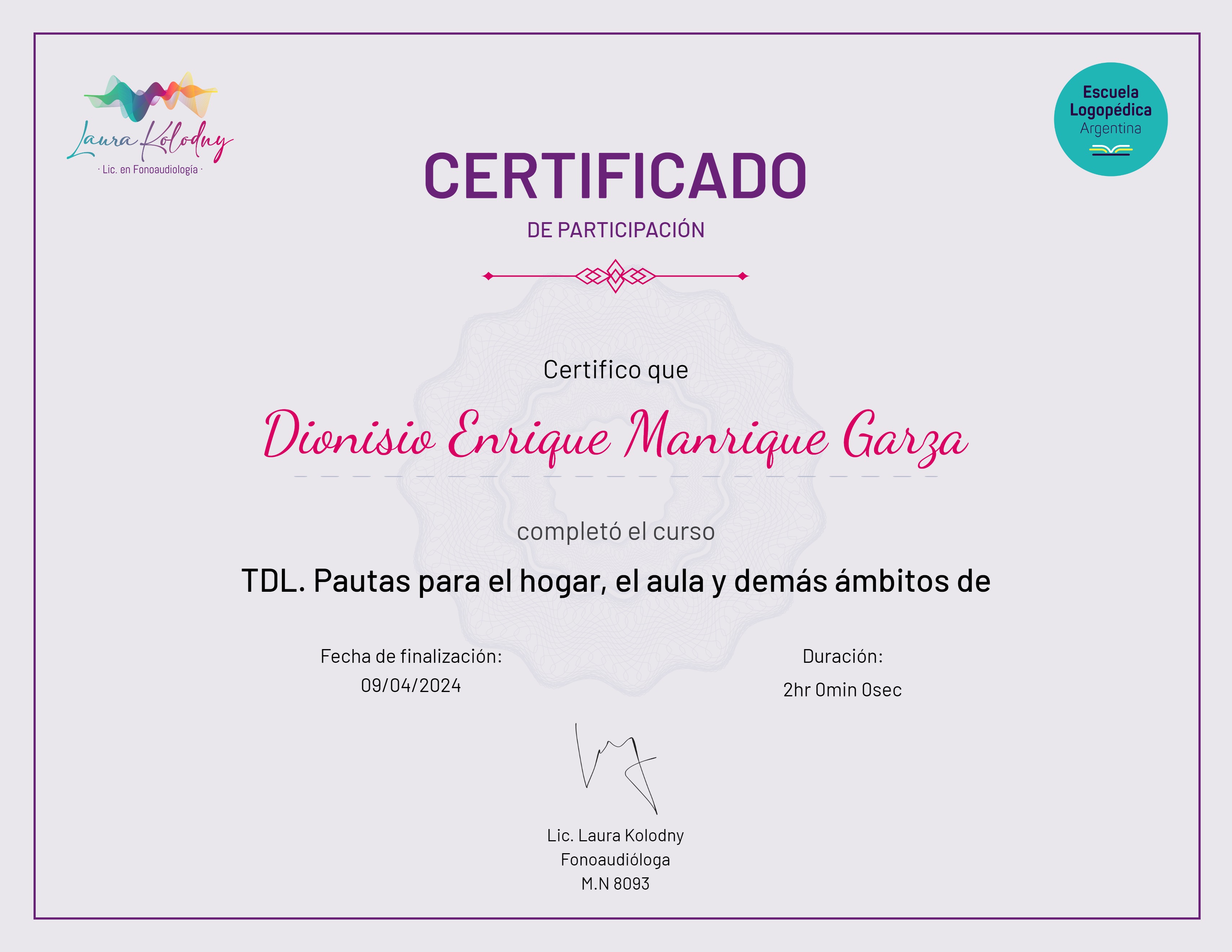 TDL. Pautas para el hogar, el aula y demás ámbitos de interacción
